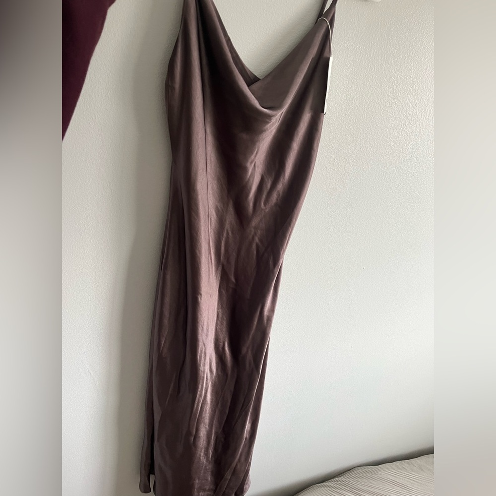 NWT Oak + Fort purple midi dress, size small